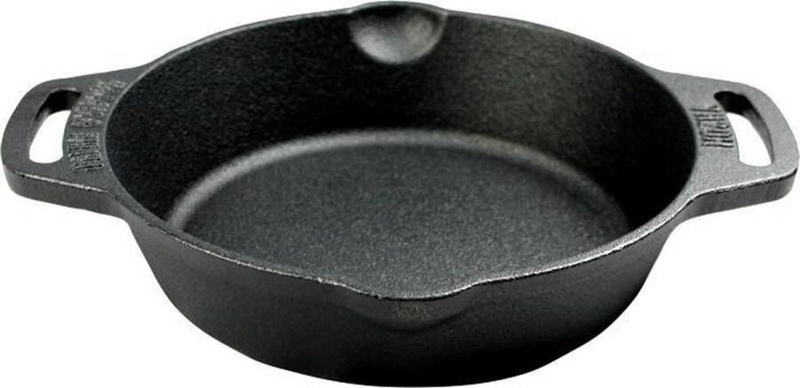 Valhal Outdoor Skillet koekepan 20cm gietijzer 2 handvatten schenktuiten VH20H