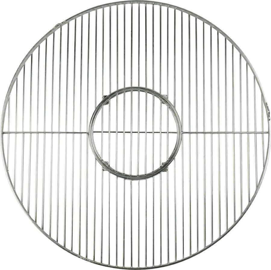 Valhal Outdoor RVS grillrooster diameter 70cm opstaande rand uitneembaar middenstuk VH.GRILL70