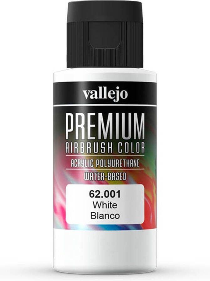 Vallejo 62001 Premium Airbrush Color Wit 60ml Verf flesje