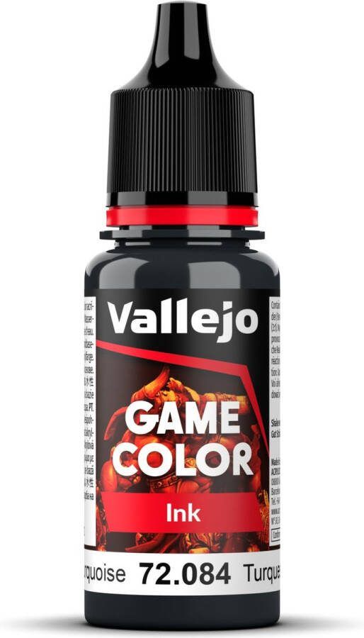 Vallejo 72084 Game Color Dark Turquoise Ink Acryl 18ml Verf flesje