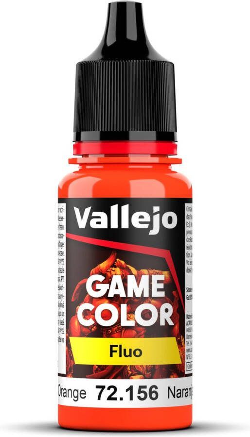 Vallejo 72156 Game Color Fluorescent Orange Acryl 18ml Verf flesje