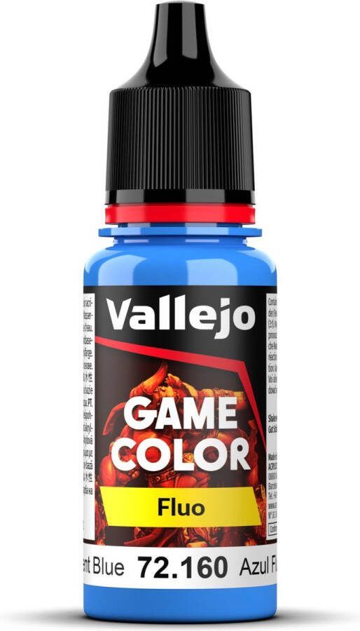 Vallejo 72160 Game Color Fluorescent Blue Acryl 18ml Verf flesje