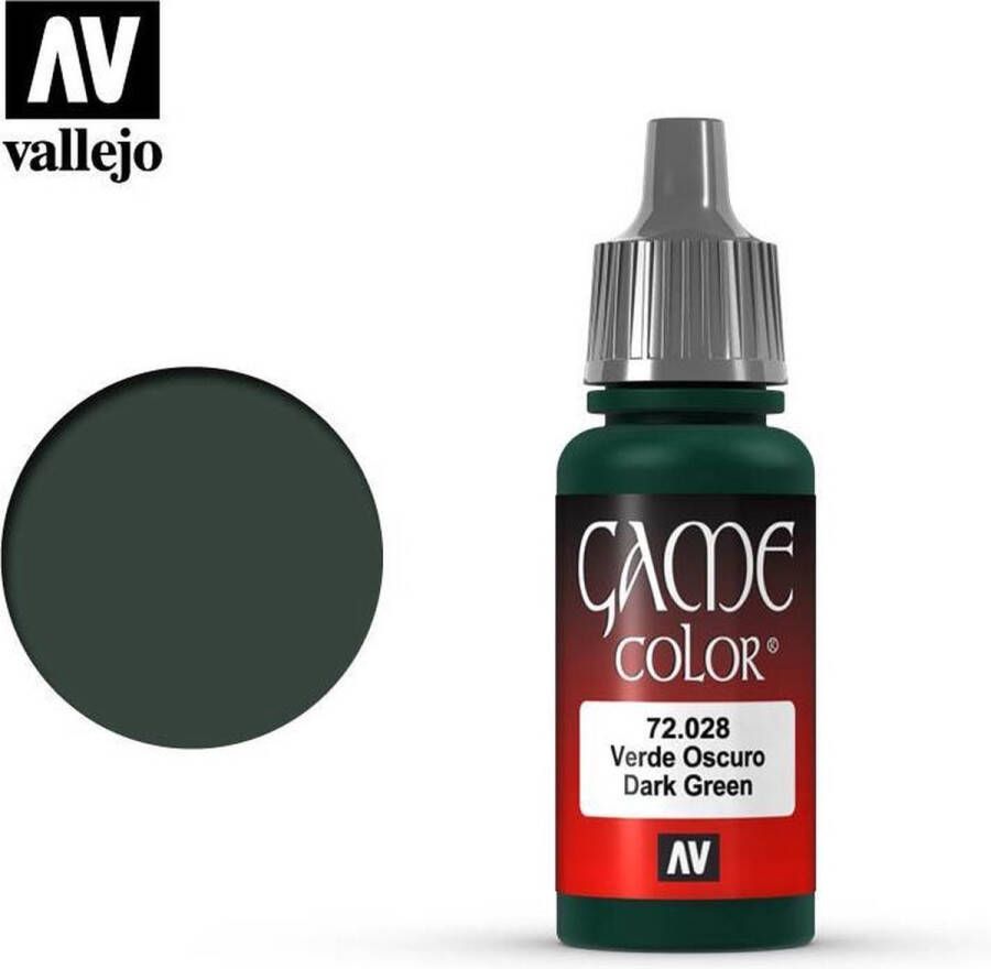 Vallejo 72028 Game Color Dark Green Acryl 18ml Verf flesje