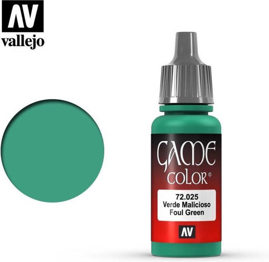 Vallejo 72025 Game Color Foul Green Acryl 18ml Verf flesje