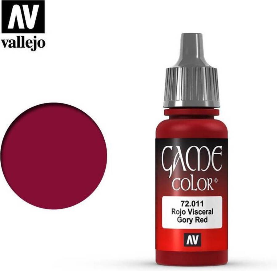 Vallejo 72011 Game Color Gory Red Acryl 18ml Verf flesje