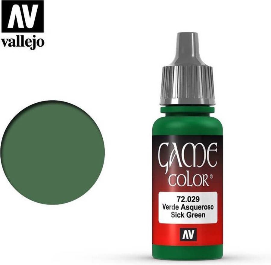 Vallejo 72029 Game Color Sick Green Acryl 18ml Verf flesje