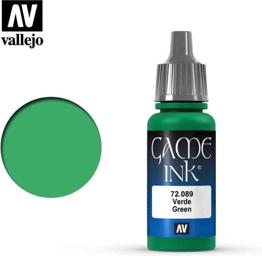 Vallejo 72089 Game Color Green Ink Acryl 18ml Verf flesje