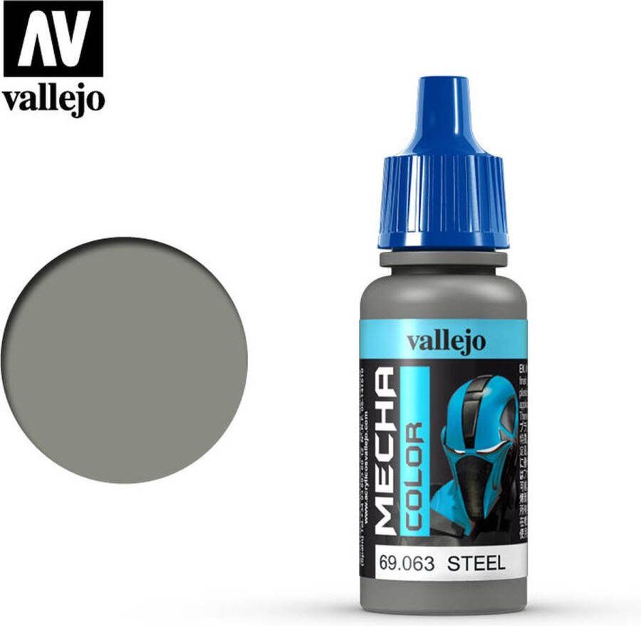 Vallejo GUNDAM Verf MECHA Kleurnummer 69063 METALLIC Steel