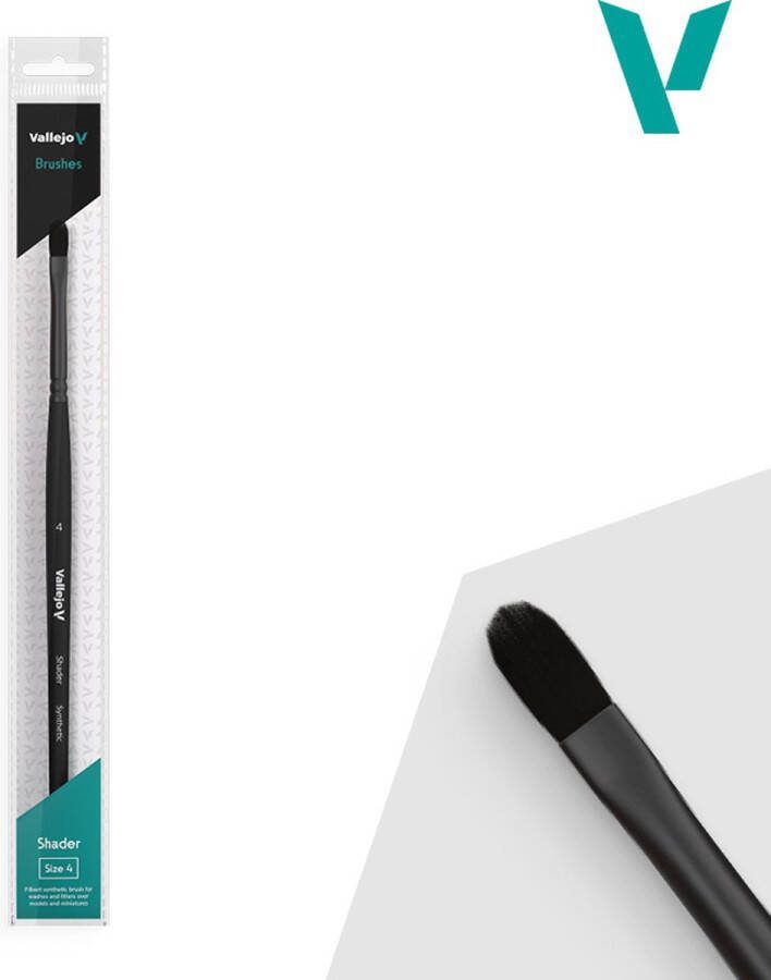 Vallejo VALB06004 Filbert Shader Platte Synthetische Penseel Nr 4 Pense(e)l(en)