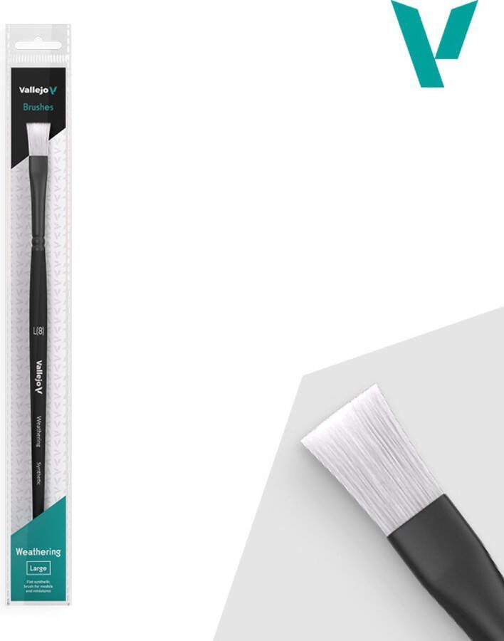 Vallejo VALB09003 Verwering Platte Synthetische Penseel Groot Pense(e)l(en)