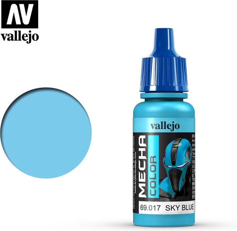 Vallejo GUNDAM Verf MECHA Kleurnummer 69017 Sky Blue