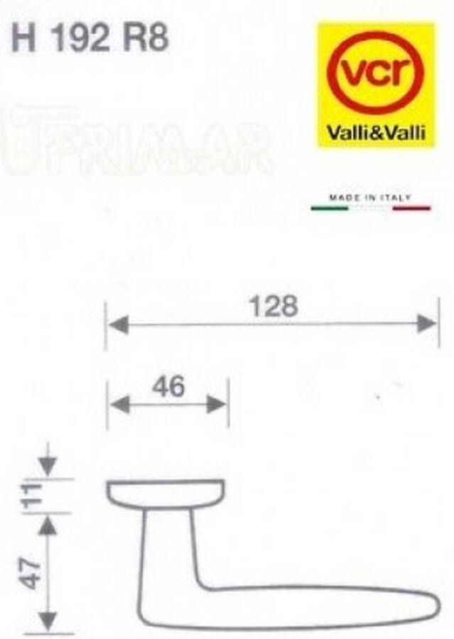 Valli deurkruk PRUNUS Ø50mm +rozet mat zwart