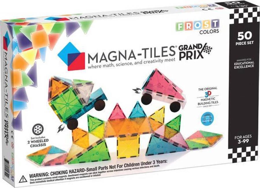 Valtech Magna Tiles 50 stuks Grand Prix Frost Colors Constructiespeelgoed
