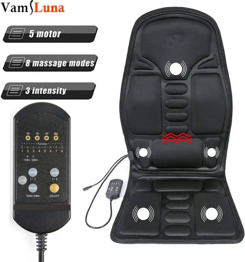 VamLuna MT s Massagekussen Full Body Infrarood Therapie Elektrische Vibrator Auto Thuis Massage Stoel Mat Zwart 48x41x71 Ontspanning
