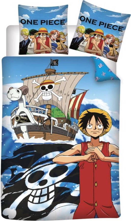 One Piece Dekbedovertrek Going Merry 140 x 200 cm + 65 x 65 cm Katoen