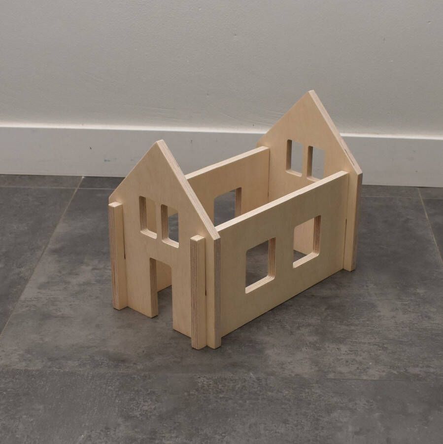 Van Aaken Design Speelhuisjes Houten speelhuisje Set met Schuin dak Berken Multiplex