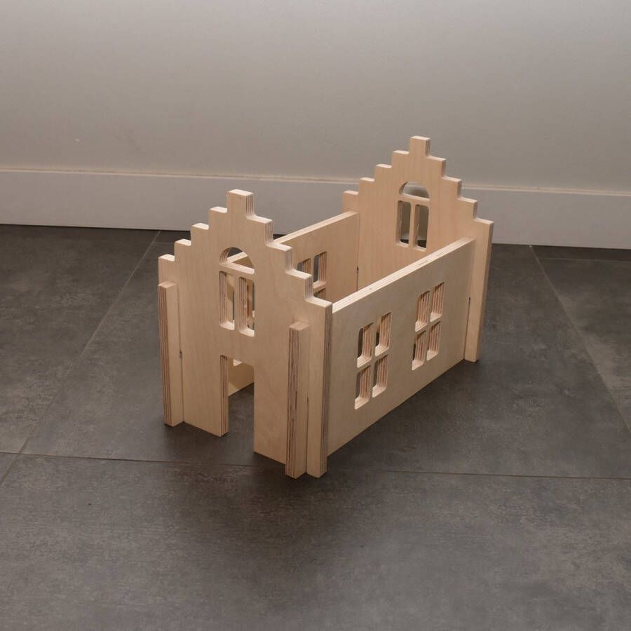 Van Aaken Design Speelhuisjes Houten speelhuisje Set met Trapgevel Berken Multiplex