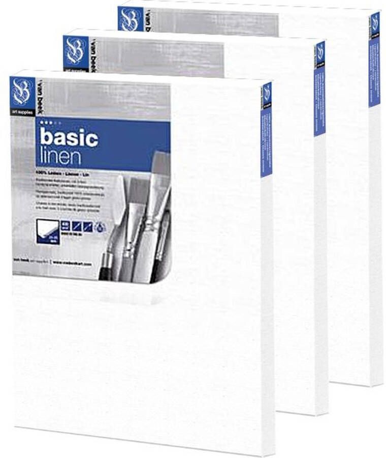 Van Beek Basic Linnen Schildersdoeken 40X50Cm Set A 3Stuks