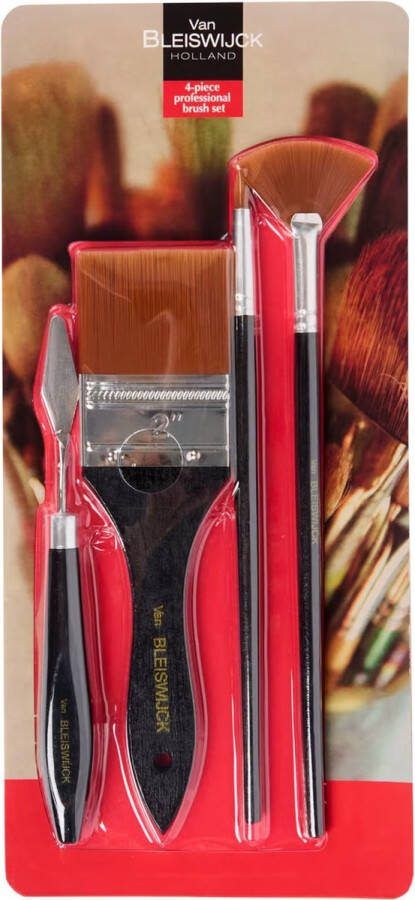 Van Bleiswijck Brush set 4 stuks Vrouwelijke verzorging Paletmes