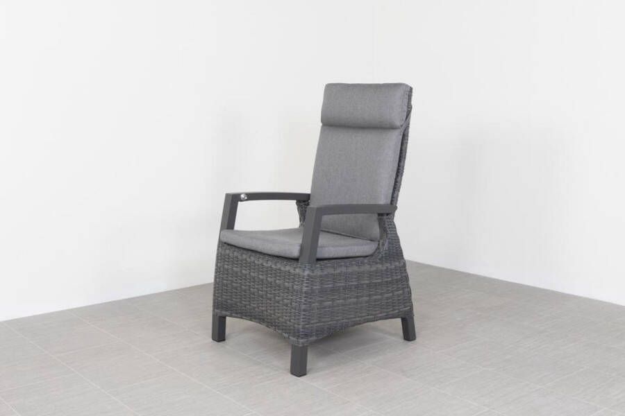 Van der Garde Tuinmeubelen VDG Darwin wicker verstelbare tuinstoel antraciet
