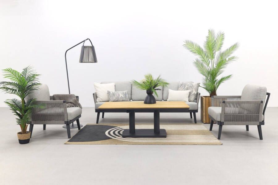 Van der Garde Tuinmeubelen VDG Durban|Medina teak verstelbare stoel-bank loungeset 4-delig
