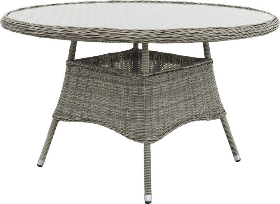 Van der Garde Tuinmeubelen VDG Felina dining tuintafel 130 cm. Paloma grijs