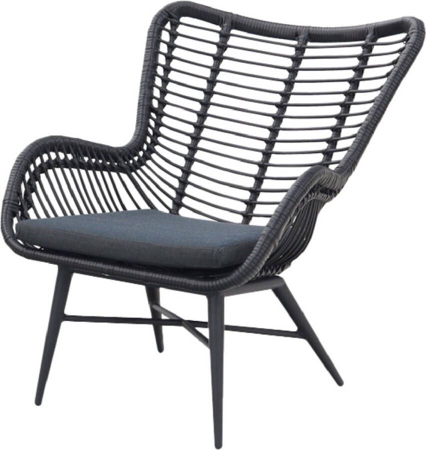 Van der Garde Tuinmeubelen Jasmine Loungestoel Black