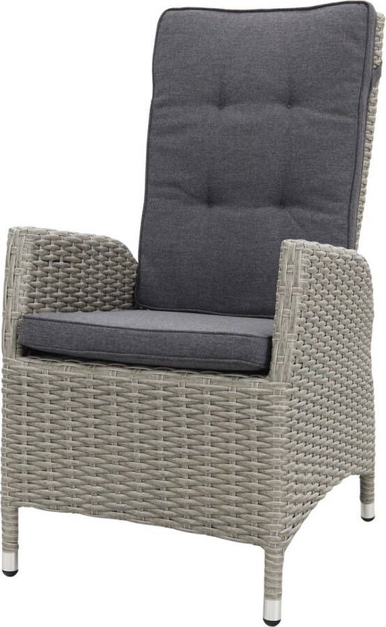 Van der Garde Tuinmeubelen Vdg Manhattan Wicker Verstelbare Tuinstoel White Grey