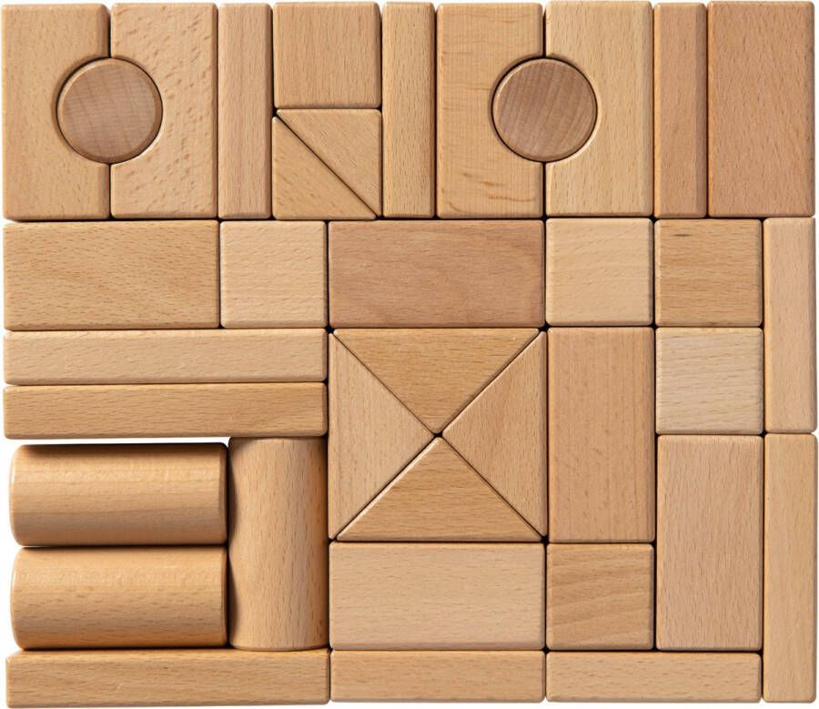 Van Dijk Toys beuken houten blokken 44 stuks
