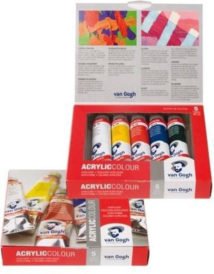 Van Gogh Acrylic set 5 kleuren 40 ml tubes acrylverf