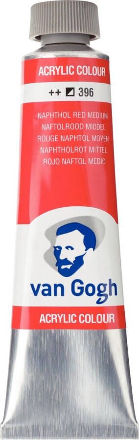 Van Gogh Acrylverf 396 Naftelrood Middel 40 ml