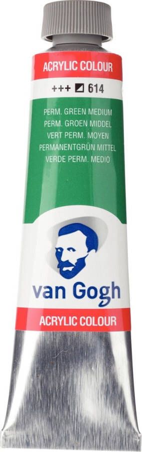 Van Gogh Acrylverf 614 Permanent Groen Middel 40 ml