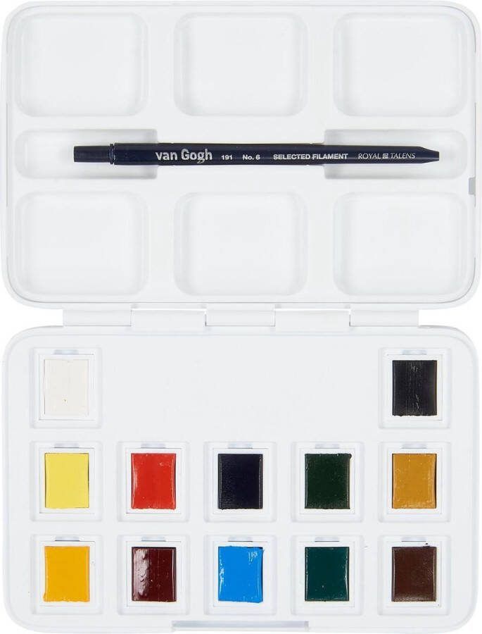 Van Gogh National Gallery aquarelverf pocketbox 12 napjes met penseel