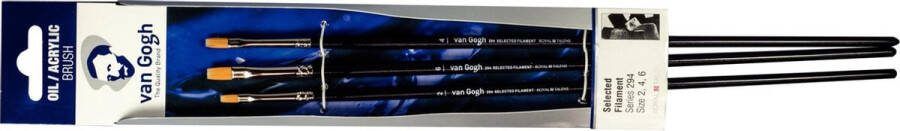 Van Gogh Penseel voor olie- en acrylverf 3-delige set serie 294 nr. 2-4-6
