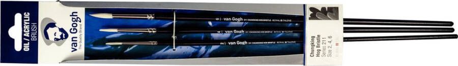 Van Gogh Penselen set serie 211 nrs 2-4-6 FSC olieverf acrylverf