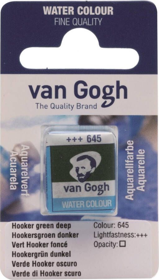 Van Gogh water colour napje Hooker Green Deep (645)