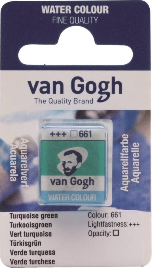 Van Gogh water colour napje Turquoise Green (661)