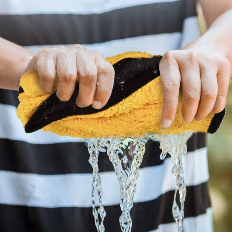 Van Iwaarden Microfiber Droogdoek Hoge Kwaliteit 2 Stuks! Handdoek Auto 30-60cm Microfiber Doek Autowassen Microfiber Schoonmaakdoekje Wasstraat Drogen Auto Detailing