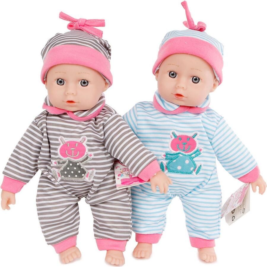 VAN MANEN Babypop Meisjes 26 Cm Grijs roze