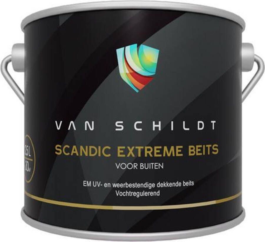 Van Schildt Scandic Extreme beits Antraciet RAL 7016 2 5 ltr