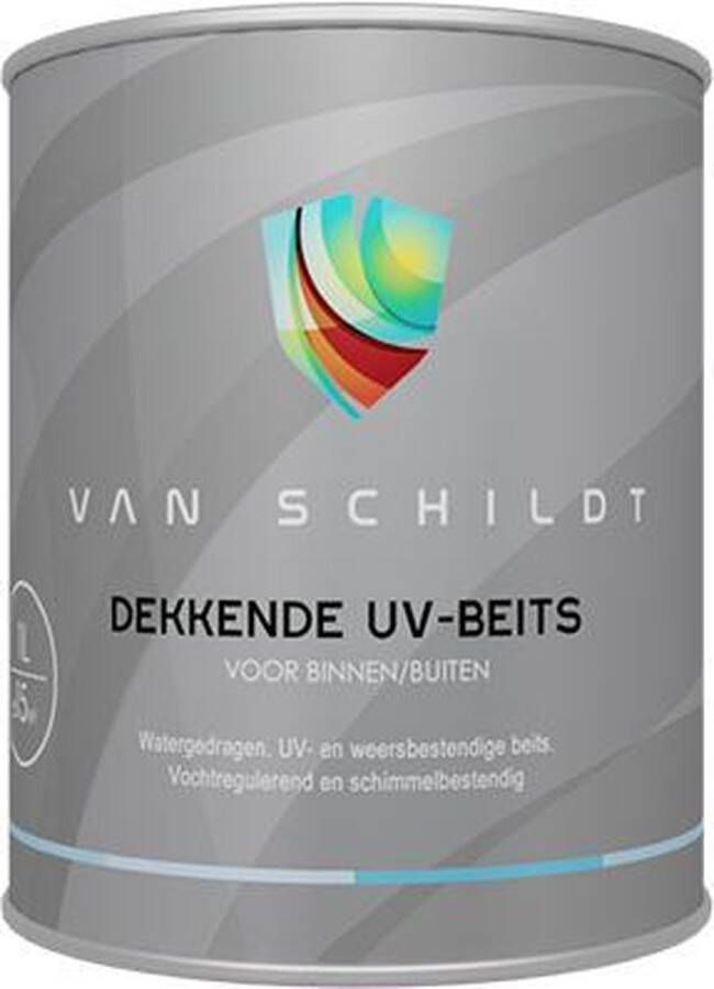 Van Schildt Watergedragen Dekkende UV Beits Antraciet Ral 7016 1 Liter