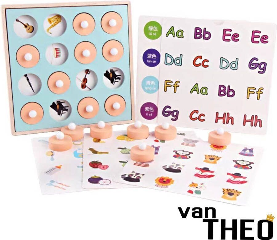 Van Theo Geheugen Spelletjes Houten Montessori Speelgoed Educatief Speelgoed 3 Jaar