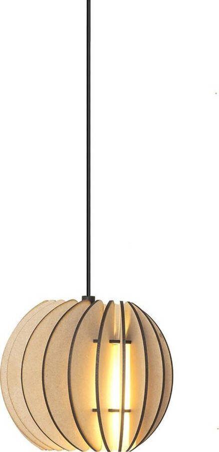 Van Tjalle en Jasper Atmosphere hanglamp Naturel Bouwpakket |MDF (hout) Houtkleur E14 fitting Laser gesneden Bouwpakket Sfeer licht Sfeervolle verlichting uniek Dutch Design