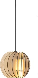 Van Tjalle en Jasper | Atmosphere hanglamp Naturel | MDF (hout) | Houtkleur | E14 fitting | Laser gesneden | Bouwpakket | Sfeer licht | Sfeervolle verlichting | uniek Dutch Design