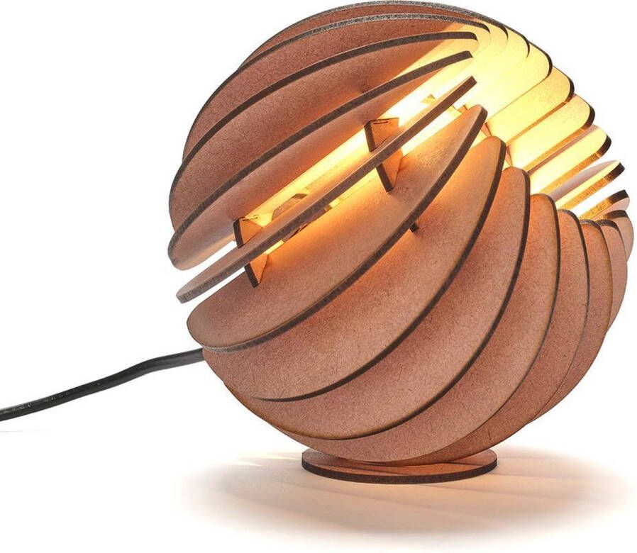 Van Tjalle en Jasper | Atmosphere Tafel Lamp Aged Pink | MDF (hout) | Oud Roze | E14 fitting | Laser gesneden | Sfeer licht | Sfeervolle verlichting | uniek Dutch Design