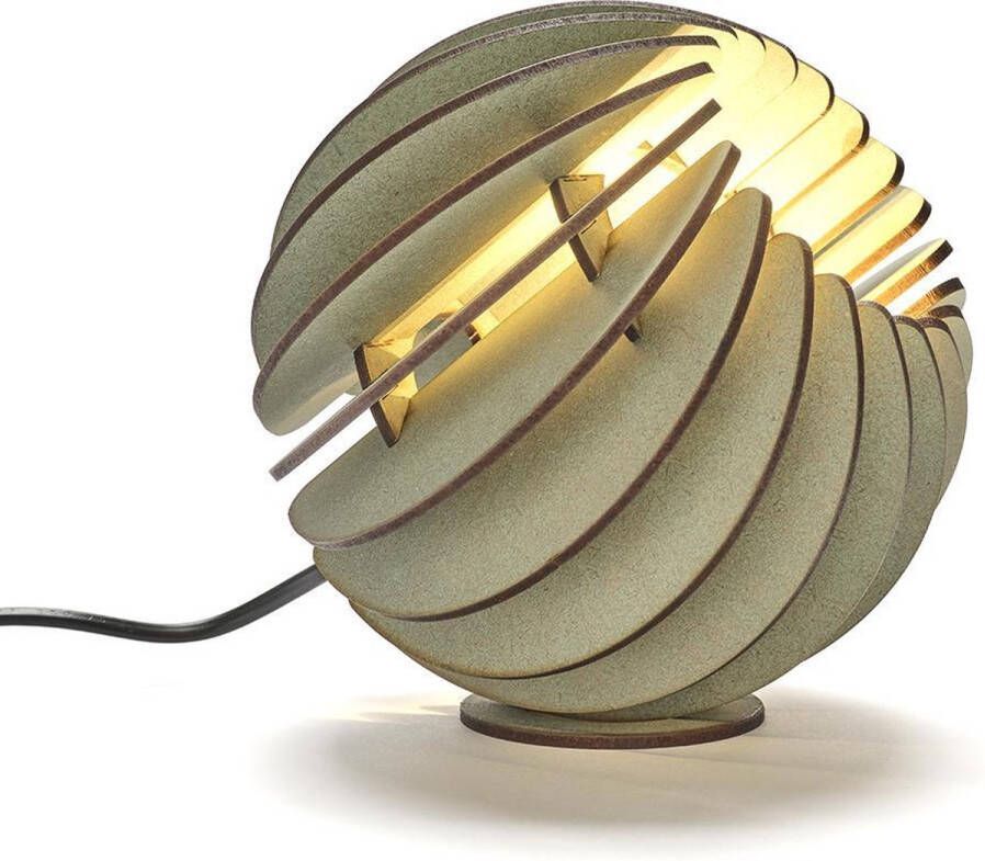 Van Tjalle en Jasper | Atmosphere Tafel Lamp Dirty Mint | Mint Groen | Naturel(houtskleur) | E14 fitting | Laser gesneden | Sfeer licht | Sfeervolle verlichting | uniek Dutch Design
