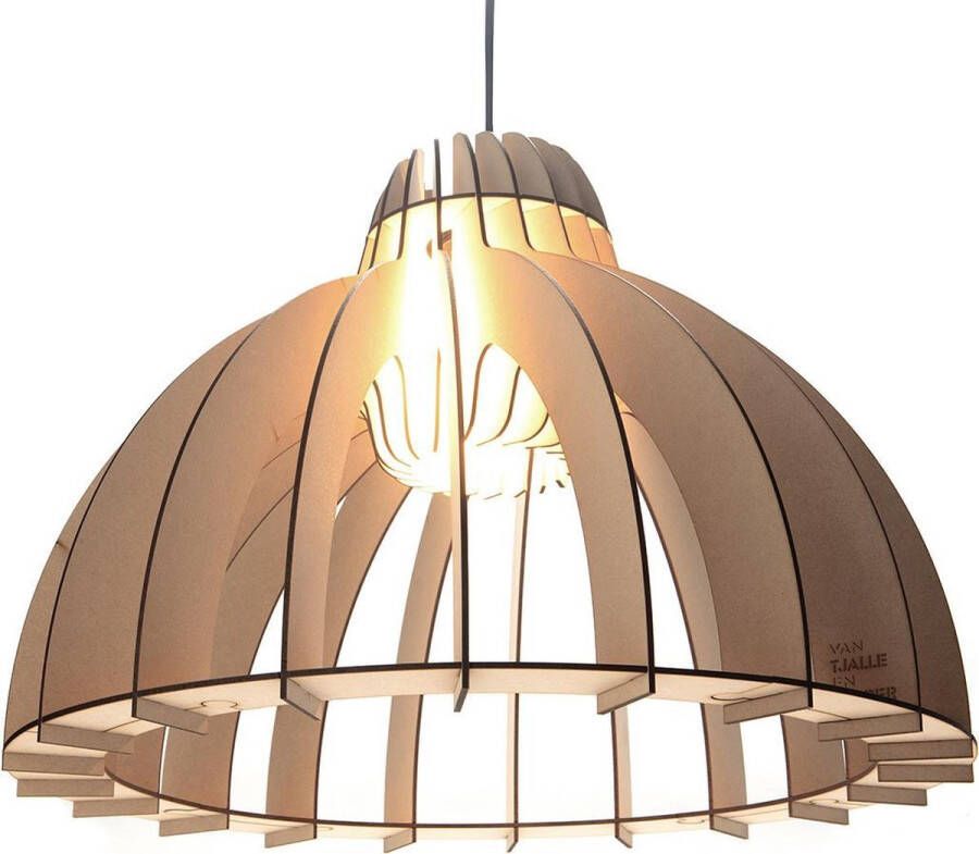 Van Tjalle en Jasper | Granny Smith hanglamp Naturel | MDF (hout) | Hout kleur | E27 fitting | Laser gesneden | Sfeer licht | Sfeervolle verlichting | Uniek Dutch Design