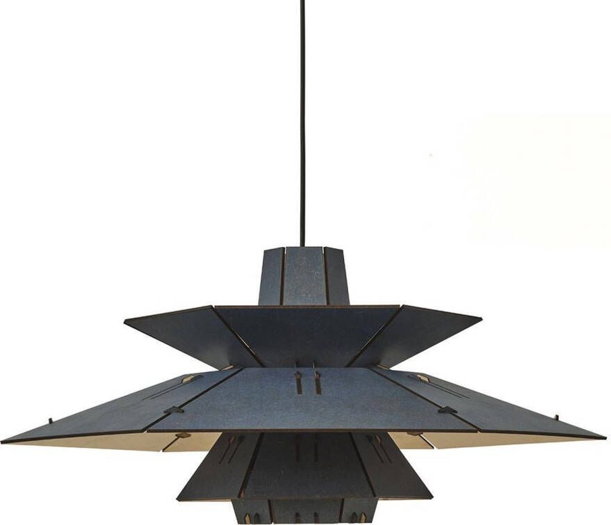 Van Tjalle en Jasper | PM5 hanglamp Blue Pink | MDF (hout) | Blauw Roze | E27 fitting | Scandinavische stijl | Sfeervol licht | Schemerlamp | Uniek Dutch Design | Bouwpakket