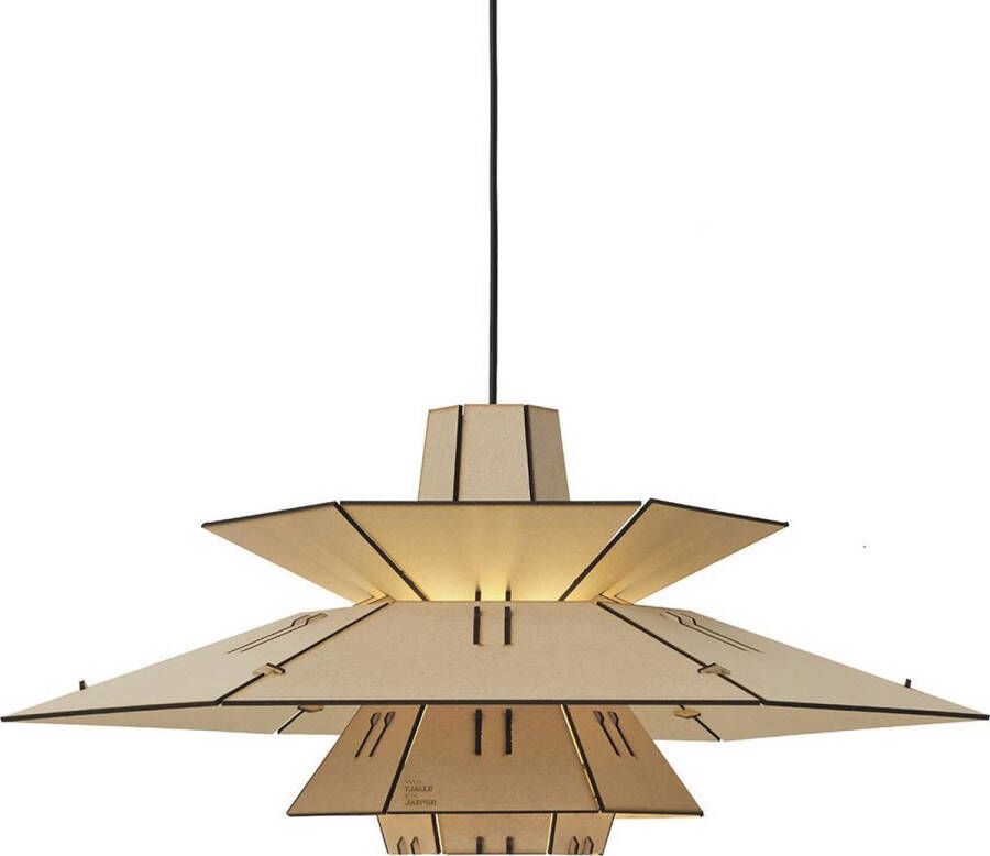 Van Tjalle en Jasper | PM5 hanglamp Natural | MDF (hout) | Hout kleur | E27 fitting | Scandinavische stijl | Sfeervol licht | Schemerlamp | Uniek Dutch Design | Bouwpakket