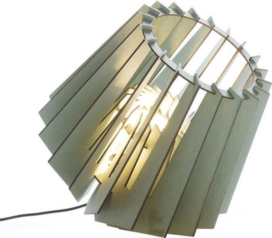 Van Tjalle en Jasper Spot-nik vloerlamp Dirty Mint MDF (hout) Mint groen E27 fitting Laser gesneden Sfeer licht Sfeervolle verlichting uniek Dutch Design